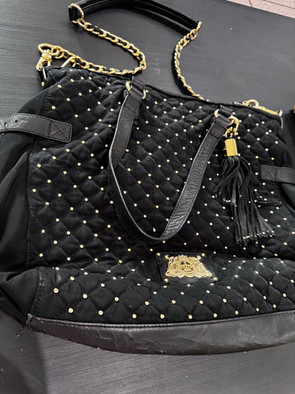Vintage Juicy Couture Quilted Tote w/ Strap - Picture 11 of 11